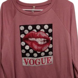 Vogue Sequin Sparkle Sweatshirt Size 2XL